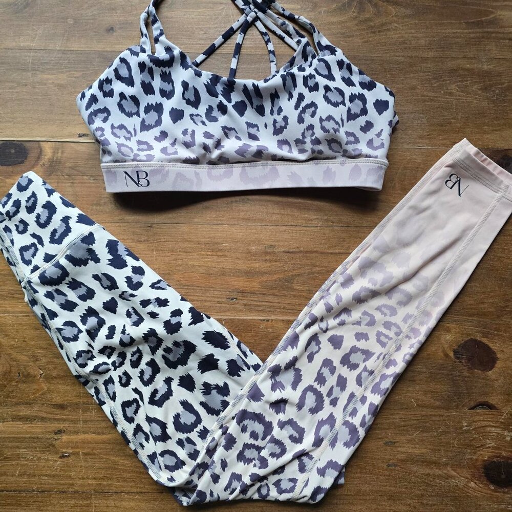 Noireblanc Gradient Leopard Sportsbra & Leggings M/XS